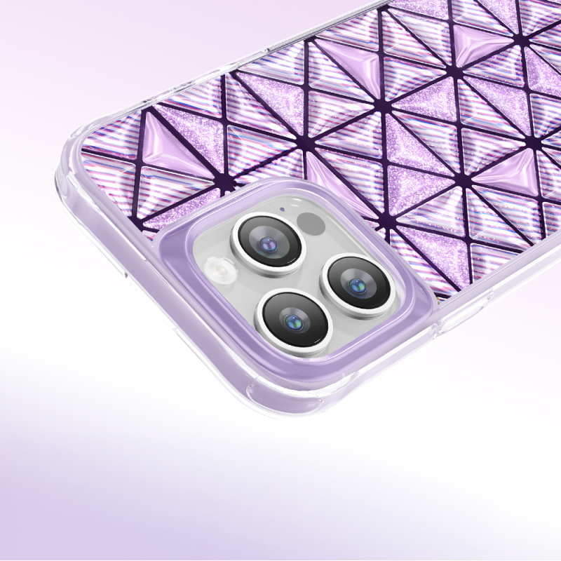 Zore Paris Kairo TPU Case for Apple iPhone 16 Pro Max – 3D Ice Block Pattern - 15
