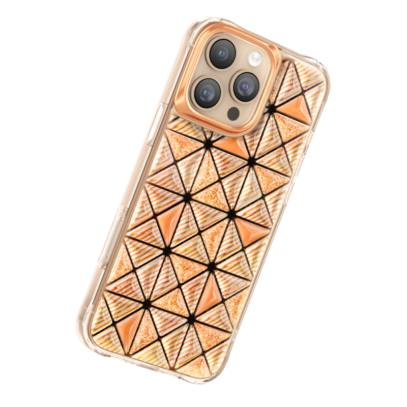 Zore Paris Kairo TPU Case for Apple iPhone 16 Pro Max – 3D Ice Block Pattern - 21