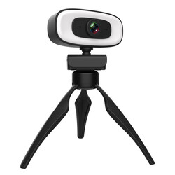 Zore PC-10 2K HD Image Quality Plug and Play Webcam with Microphone and Light - 10