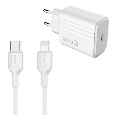 Zore Play Series PL2 Type-C to Lightning 2in1 PD Travel Charger 20W - 5