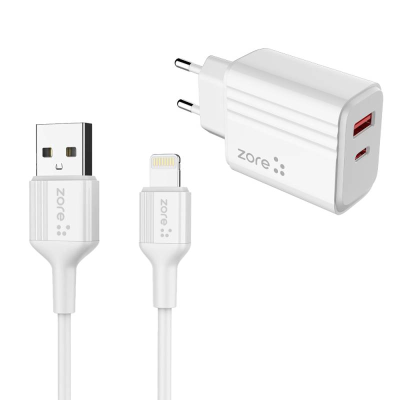 Zore Play Series PL3 Lightning 2in1 Travel Charger 20W - 1