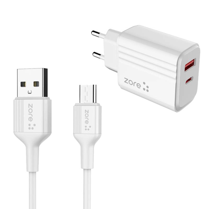 Zore Play Series PL3 Type-C 2in1 Travel Charger 20W - 1