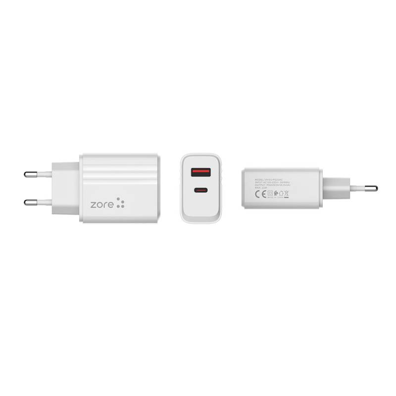 Zore Play Series PL3 Type-C 2in1 Travel Charger 20W - 6