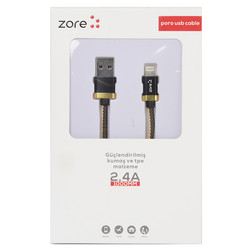 Zore Poro Lightning Usb Cable 1M - 10