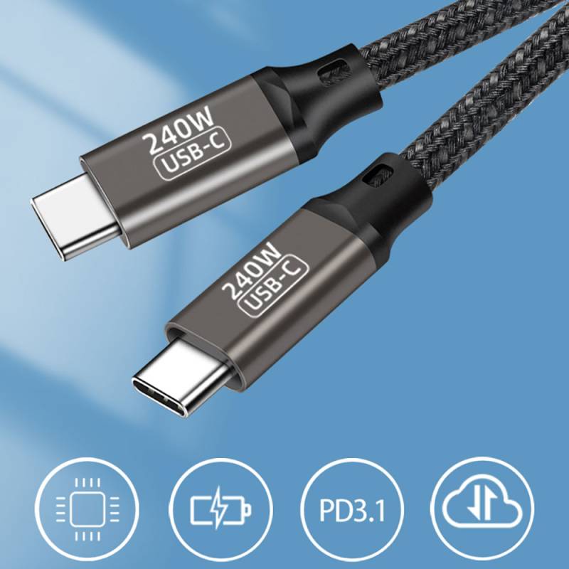 Zore QG02 Type-C to Type-C PD3.1 Data Cable 240W 480Mbps 0.5 Meter - 14