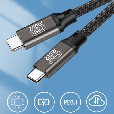 Zore QG02 Type-C to Type-C PD3.1 Data Cable 240W 480Mbps 1.5 Meters - 14