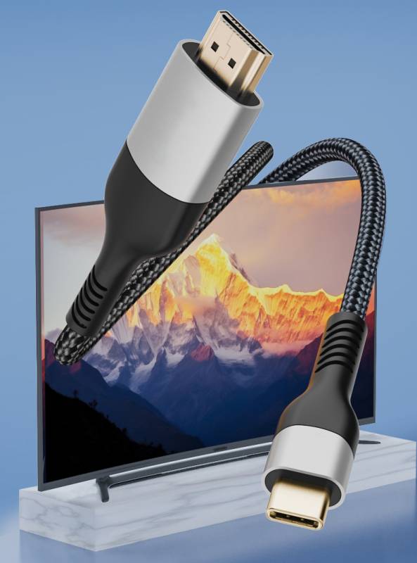 Zore QG06 8K 60 Hz Picture Quality Type-C to HDMI Cable 1.8M - 4