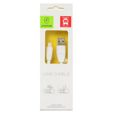 Zore Renkli Geniş Lightning Usb Kablo - 1