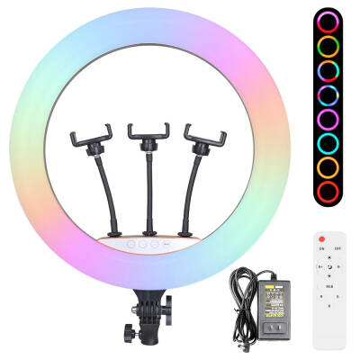 Zore RGB Light 56cm Işıklı Telefon Tutucu Ring Light - 3