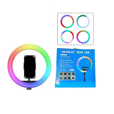 Zore RGB Light 56cm Işıklı Telefon Tutucu Ring Light - 2