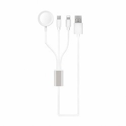 Zore Smart Watch 3 in 1 Lightning-Type-C-Wireless USB Charging Cable - 1