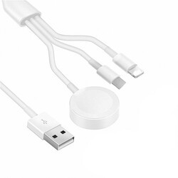 Zore Smart Watch 3 in 1 Lightning-Type-C-Wireless USB Charging Cable - 4