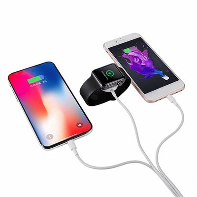 Zore Smart Watch 3 in 1 Lightning-Type-C-Wireless USB Charging Cable - 3