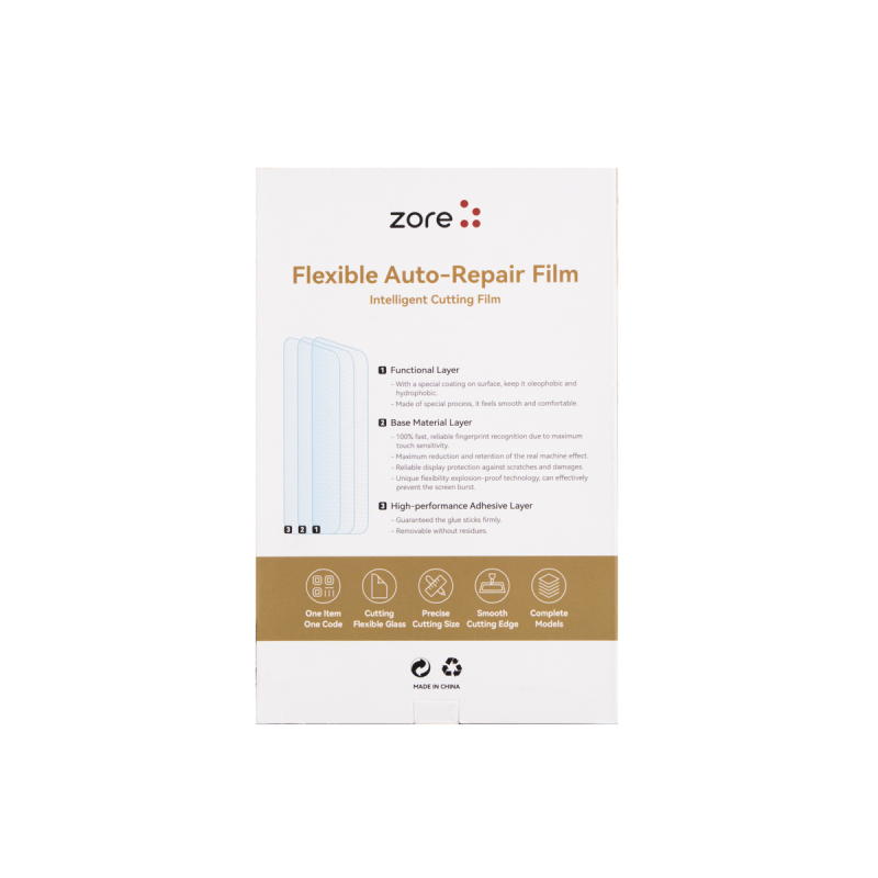 Zore Special Edition EPU Auto-Repair Clear Ekran Koruyucu 196mmx125mm 50 Adet - 3