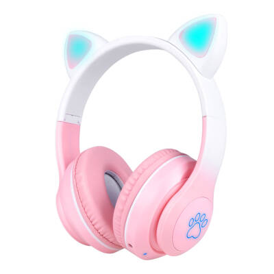 Zore STN-28 Pro Cat Ear Design RGB Light Bluetooth Headset - 1