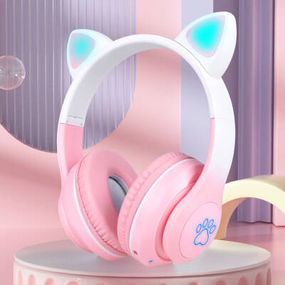 Zore STN-28 Pro Cat Ear Design RGB Light Bluetooth Headset - 8