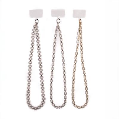 Zore Stone Embroidered Metal Chain Mobile Phone Hand Strap 85cm - 1