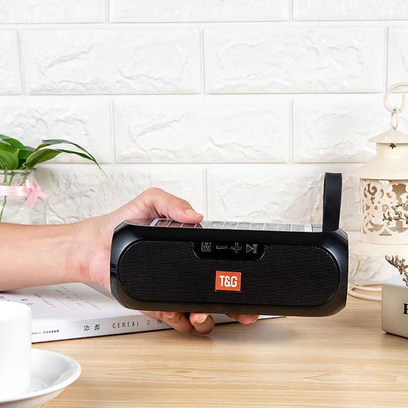 Zore TG182 Solar Powered Bluetooth Speaker with FM Radio Feature AUX USB Card Reader Port Speaker - 2