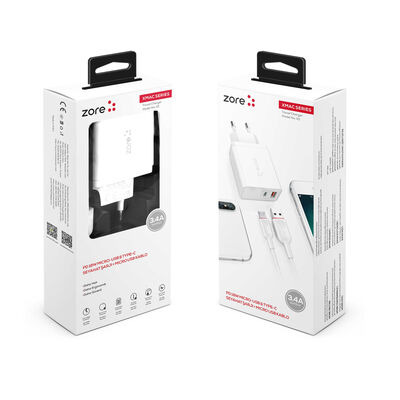 ​Zore XMac Series ZR-X2 Micro 2 in 1 Charger Set - 8