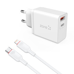 ​Zore XMac Series ZR-X2 PD To Lightning 2 in 1 Charger Set - 1
