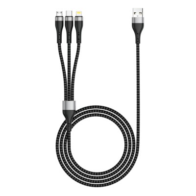 Zore ZR-43 3in1 USB-A to Lightning – Type-C – Micro Charging and Data Cable 20W 1.5M - 1