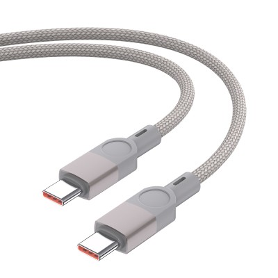 Zore ZR-44 Type-C to Type-C PD 100W Braided Design Fast Charging Data and Charging Cable 1M - 3