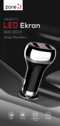 Zore ZR-C2 Type-C 2 in 1 Car Charger Set - 7