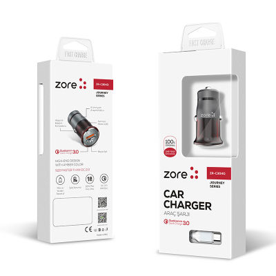 Zore ZR-C304Q Micro Car Charger Set - 1